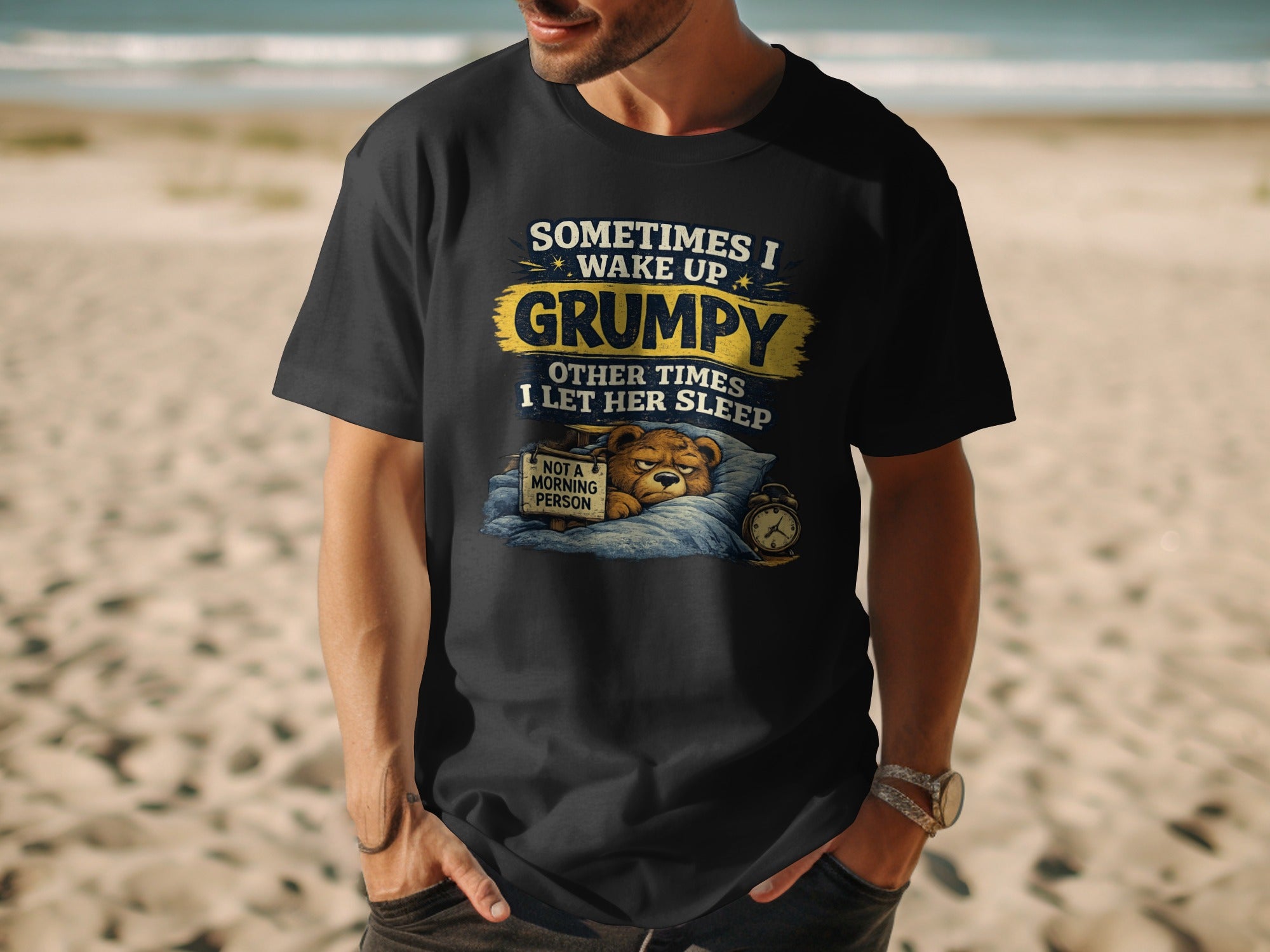 Grumpy Bear T-Shirt | Not A Morning Person Physical Item StupidShirts.com