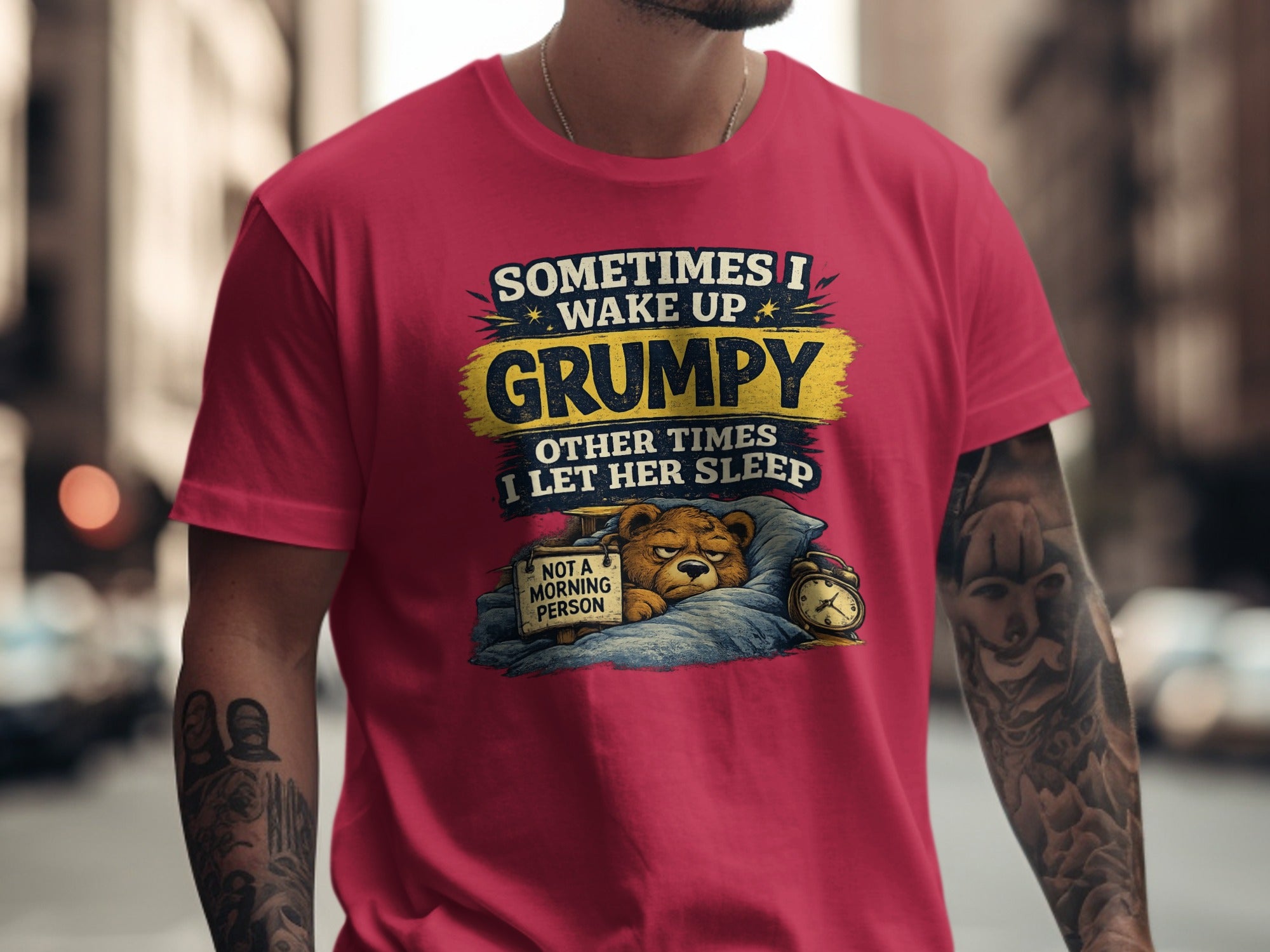 Grumpy Bear T-Shirt | Not A Morning Person Physical Item StupidShirts.com