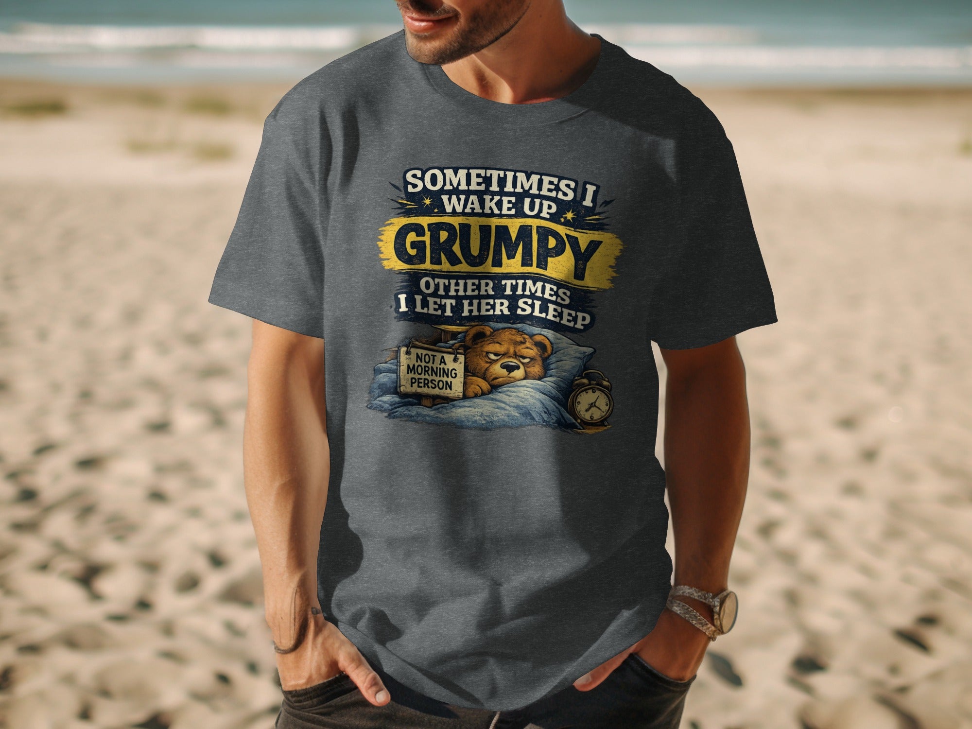 Grumpy Bear T-Shirt | Not A Morning Person Physical Item StupidShirts.com