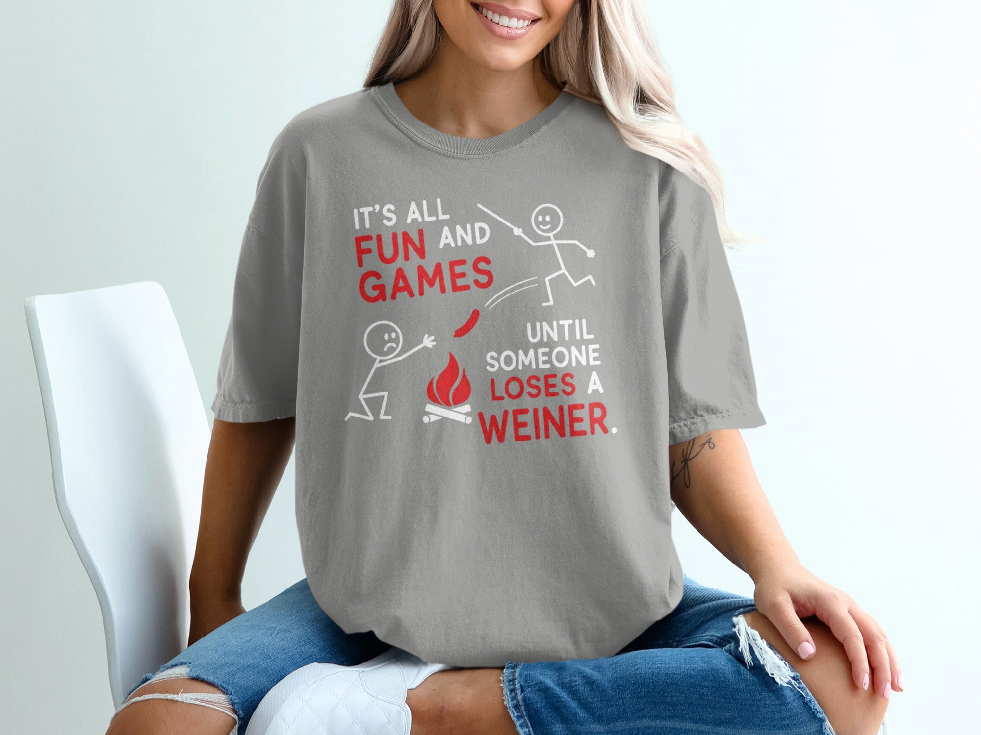 Fun and Games Weiner T-Shirt | Premium Apparel Physical Item StupidShirts.com