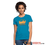 Introverts Unite Separately in Your Own Homes - Women's T-Shirt - turquoise
