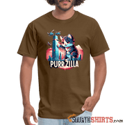 Purrzilla - Men's T-Shirt - brown