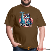 Purrzilla - Men's T-Shirt - brown