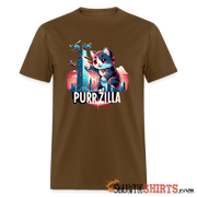 Purrzilla - Men's T-Shirt - brown