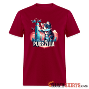 Purrzilla - Men's T-Shirt - dark red