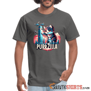 Purrzilla - Men's T-Shirt - charcoal