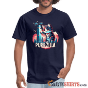 Purrzilla - Men's T-Shirt - navy