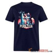 Purrzilla - Men's T-Shirt - navy