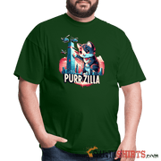 Purrzilla - Men's T-Shirt - forest green