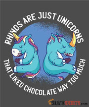 Rhinos Are Just Unicorns - Men's T-Shirt - StupidShirts.com Men's T-Shirt StupidShirts.com