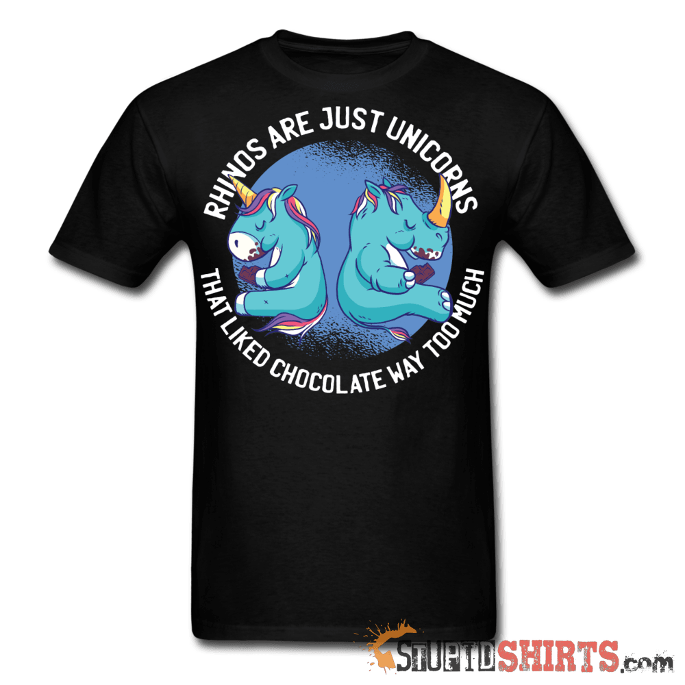 Rhinos Are Just Unicorns - Men's T-Shirt - StupidShirts.com Men's T-Shirt StupidShirts.com