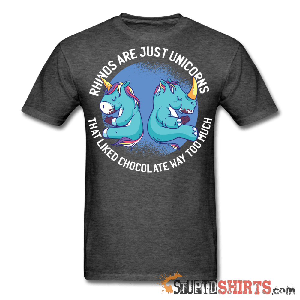 Rhinos Are Just Unicorns - Men's T-Shirt - StupidShirts.com Men's T-Shirt StupidShirts.com