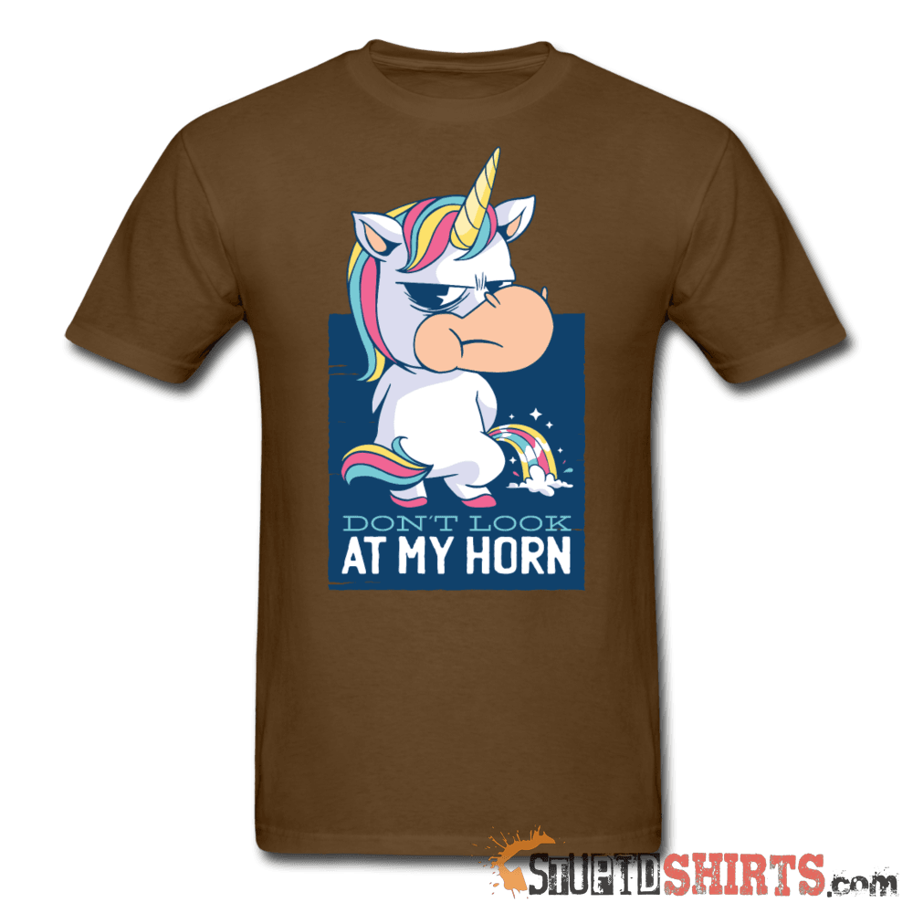 Unicorn - Don't Look At My Horn - Men's T-Shirt - StupidShirts.com Men's T-Shirt StupidShirts.com