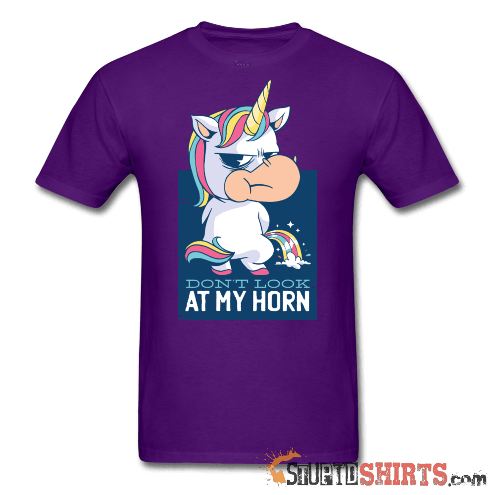 Unicorn - Don't Look At My Horn - Men's T-Shirt - StupidShirts.com Men's T-Shirt StupidShirts.com