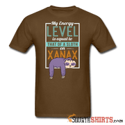 Energy Level Of A Sloth On Xanax - Men's T-Shirt - StupidShirts.com Men's T-Shirt StupidShirts.com