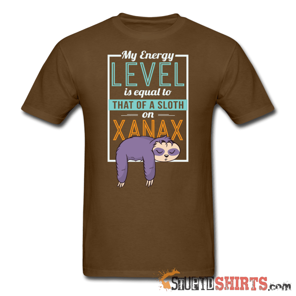 Energy Level Of A Sloth On Xanax - Men's T-Shirt - StupidShirts.com Men's T-Shirt StupidShirts.com