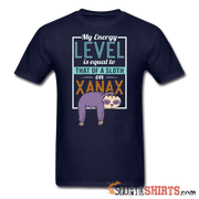 Energy Level Of A Sloth On Xanax - Men's T-Shirt - StupidShirts.com Men's T-Shirt StupidShirts.com