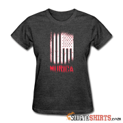 Murica American Flag - Women's T-Shirt - StupidShirts.com Women's T-Shirt StupidShirts.com