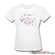 United States Of America Map - Women's T-Shirt - StupidShirts.com Women's T-Shirt StupidShirts.com