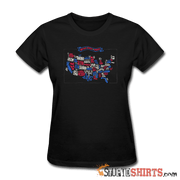 United States Of America Map - Women's T-Shirt - StupidShirts.com Women's T-Shirt StupidShirts.com