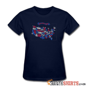 United States Of America Map - Women's T-Shirt - StupidShirts.com Women's T-Shirt StupidShirts.com