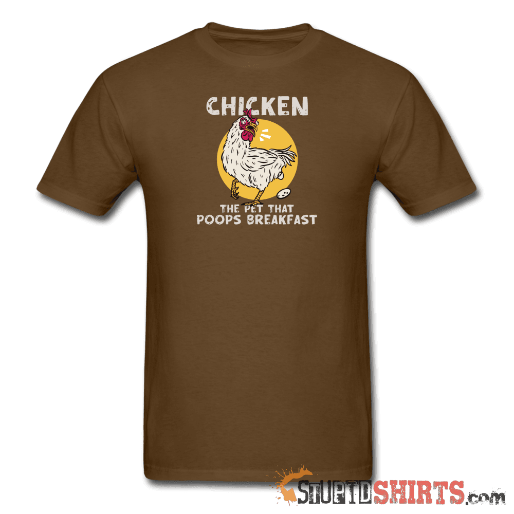 Funny Chicken T-Shirt: Breakfast Humor Apparel Men's T-Shirt StupidShirts.com