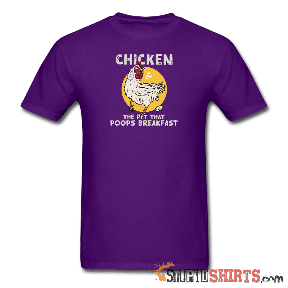 Funny Chicken T-Shirt: Breakfast Humor Apparel Men's T-Shirt StupidShirts.com