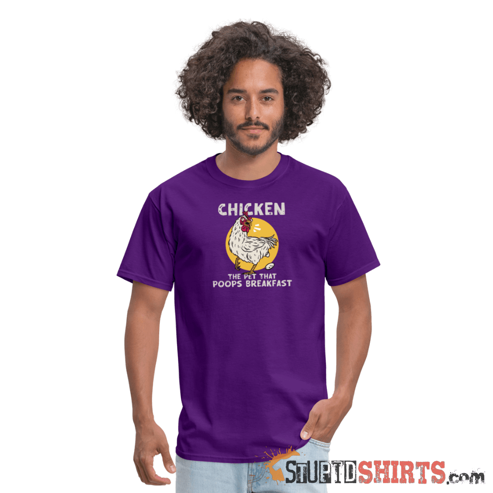 Funny Chicken T-Shirt: Breakfast Humor Apparel Men's T-Shirt StupidShirts.com