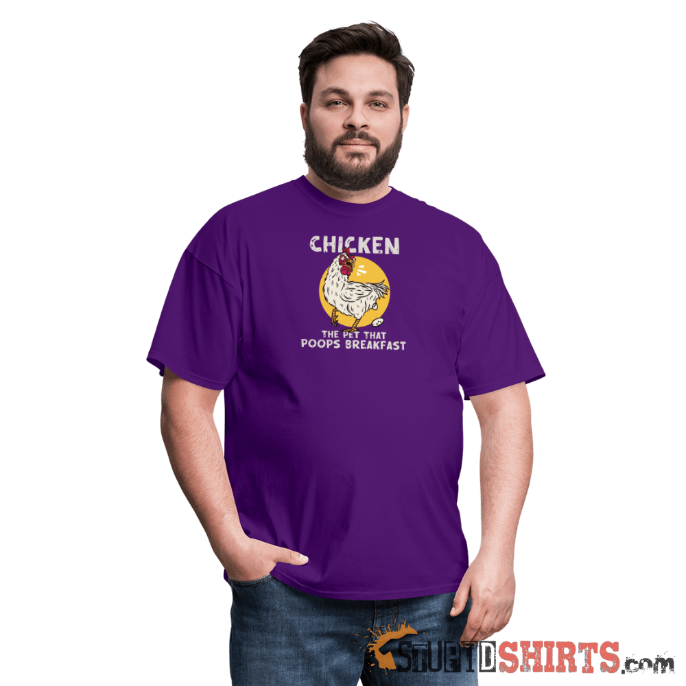 Funny Chicken T-Shirt: Breakfast Humor Apparel Men's T-Shirt StupidShirts.com