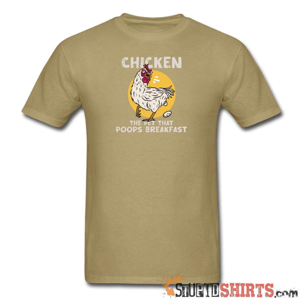 Funny Chicken T-Shirt: Breakfast Humor Apparel Men's T-Shirt StupidShirts.com