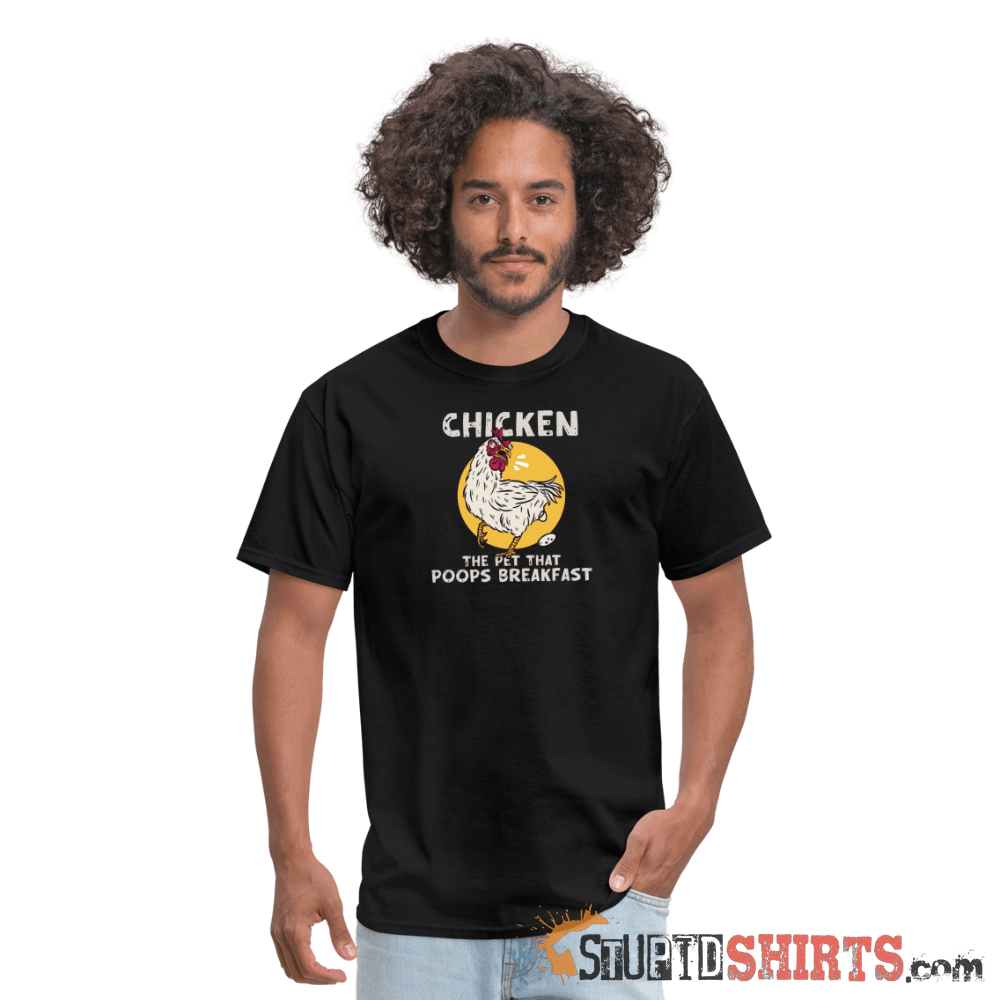 Funny Chicken T-Shirt: Breakfast Humor Apparel Men's T-Shirt StupidShirts.com