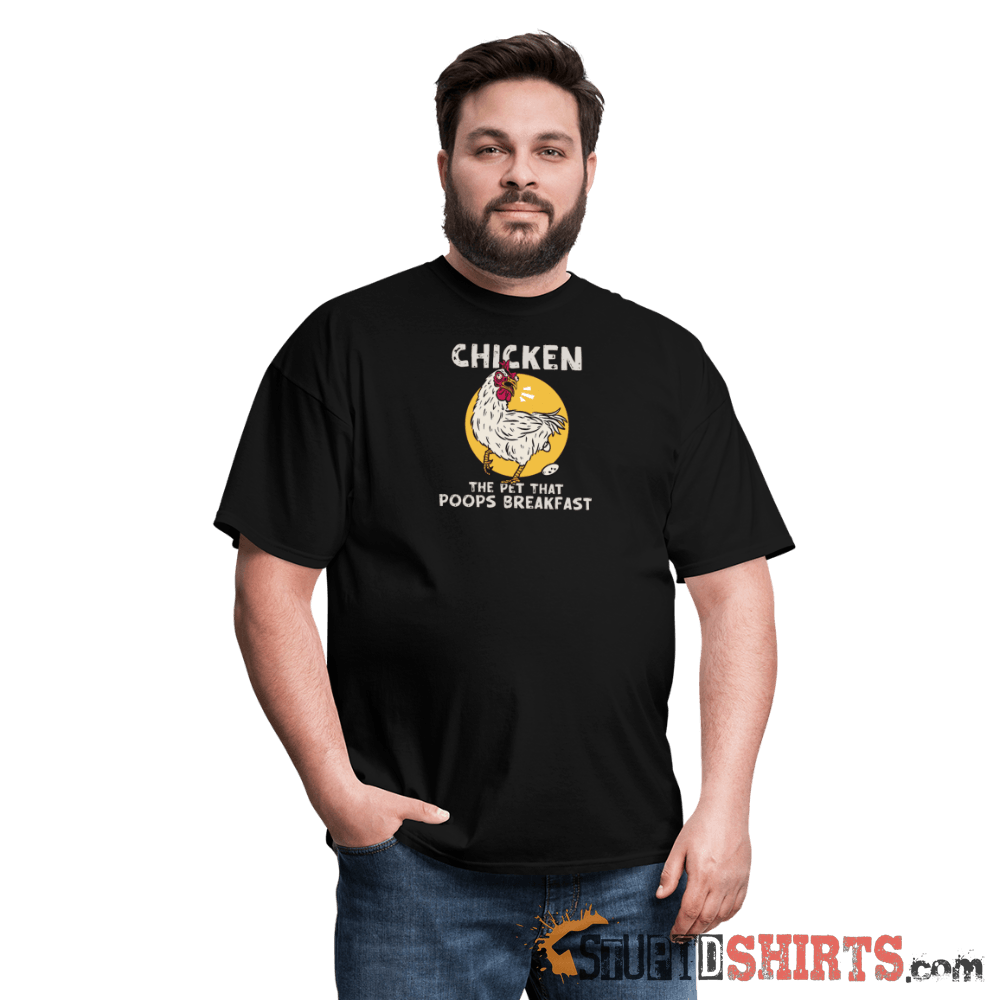 Funny Chicken T-Shirt: Breakfast Humor Apparel Men's T-Shirt StupidShirts.com