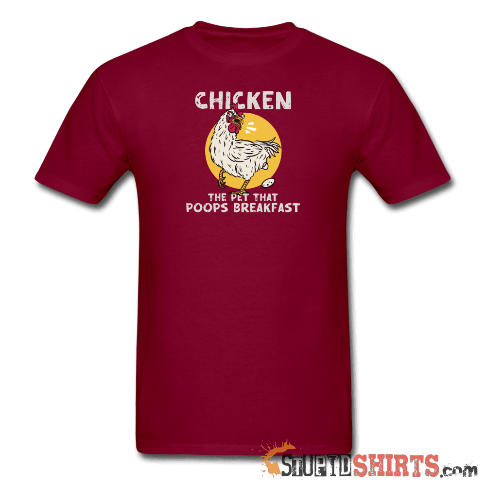 Funny Chicken T-Shirt: Breakfast Humor Apparel Men's T-Shirt StupidShirts.com