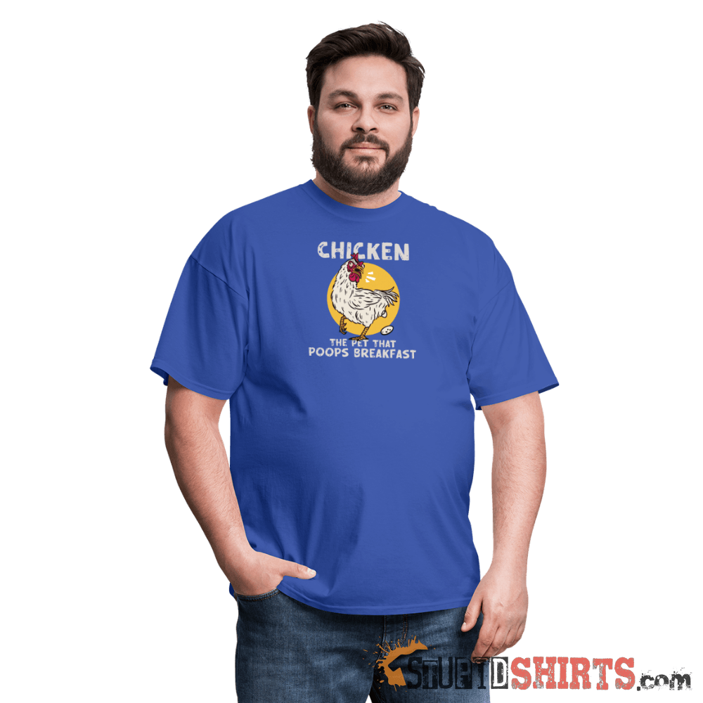Funny Chicken T-Shirt: Breakfast Humor Apparel Men's T-Shirt StupidShirts.com