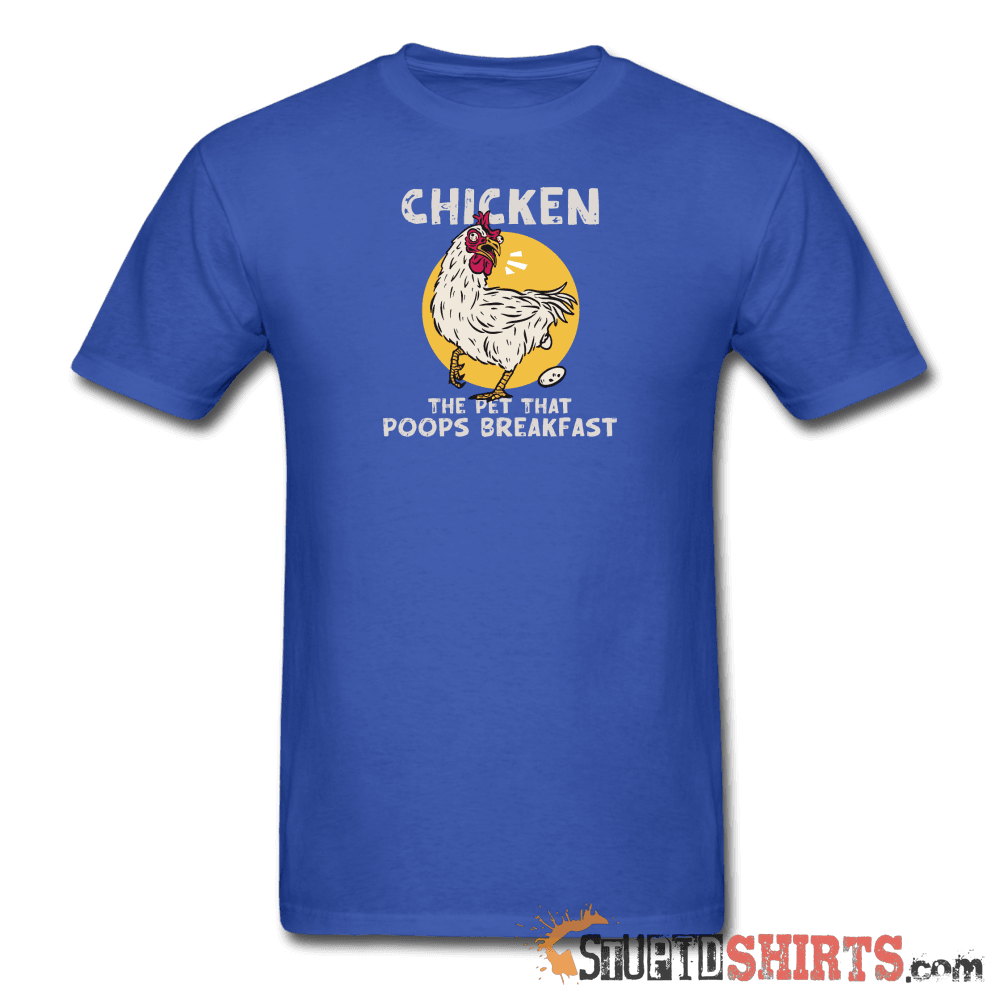 Funny Chicken T-Shirt: Breakfast Humor Apparel Men's T-Shirt StupidShirts.com