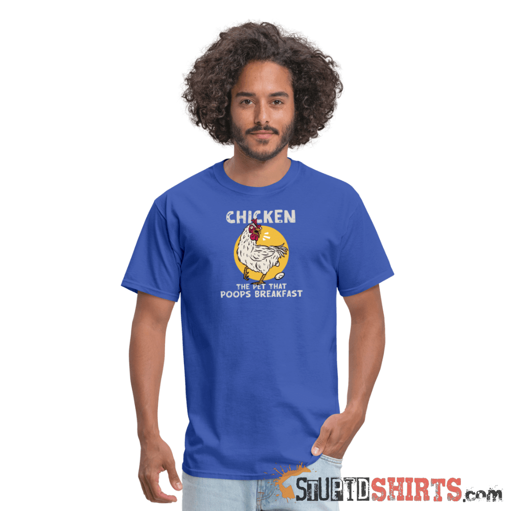 Funny Chicken T-Shirt: Breakfast Humor Apparel Men's T-Shirt StupidShirts.com