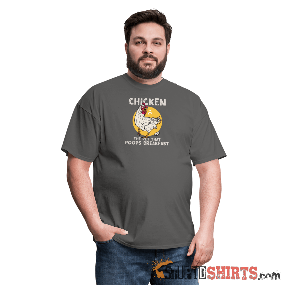 Funny Chicken T-Shirt: Breakfast Humor Apparel Men's T-Shirt StupidShirts.com