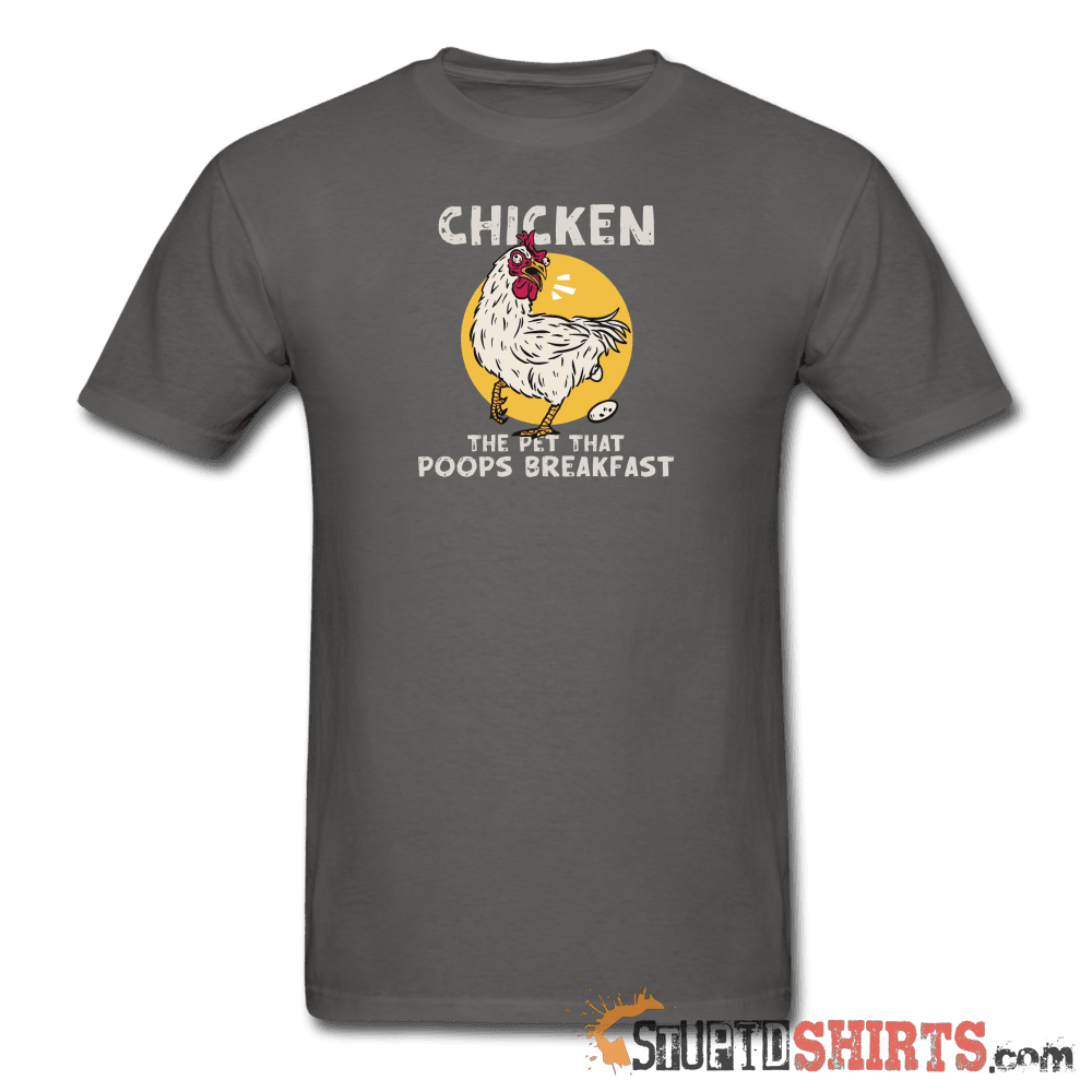 Funny Chicken T-Shirt: Breakfast Humor Apparel Men's T-Shirt StupidShirts.com
