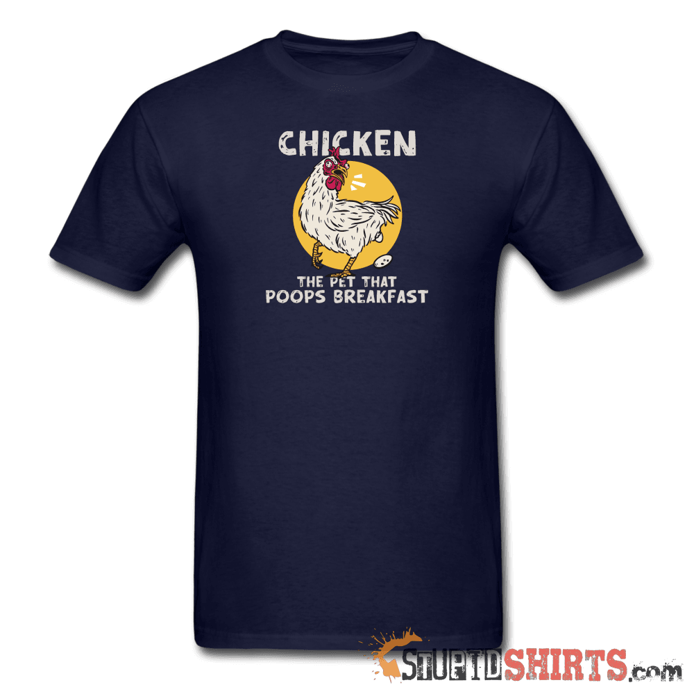 Funny Chicken T-Shirt: Breakfast Humor Apparel Men's T-Shirt StupidShirts.com