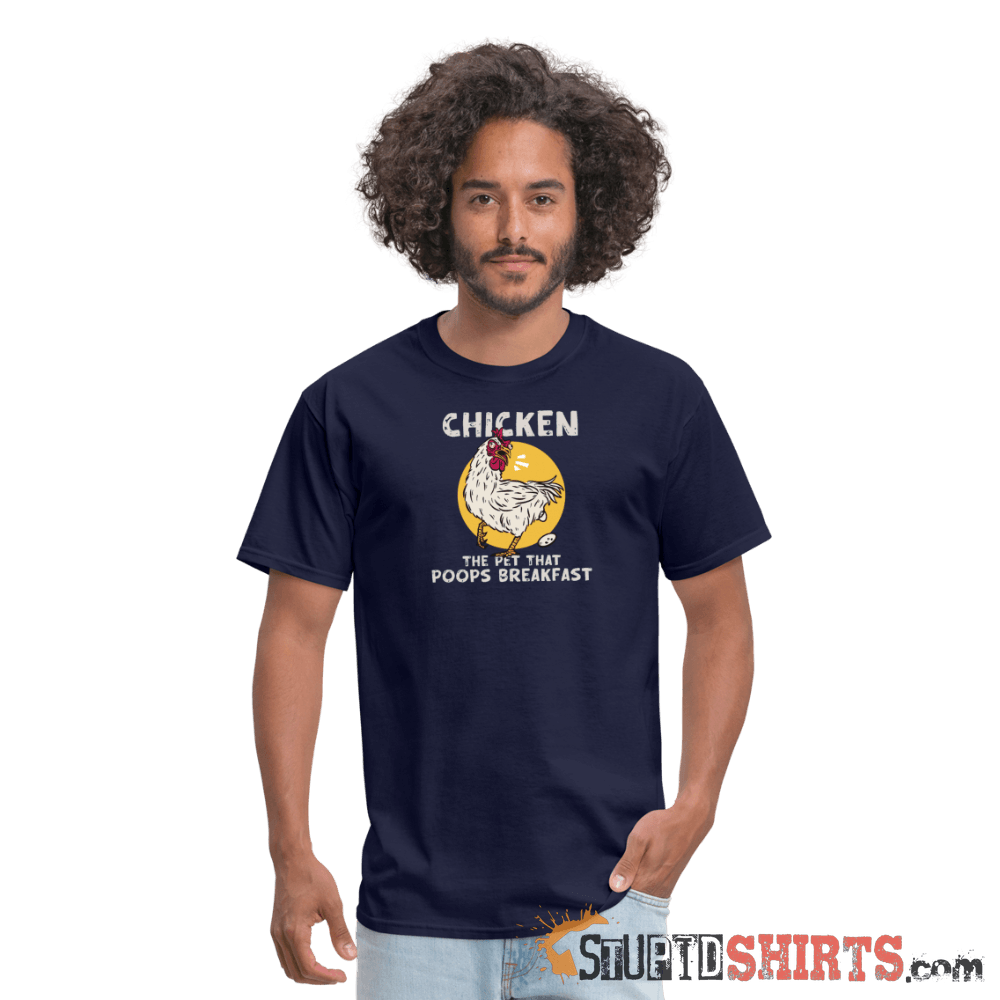 Funny Chicken T-Shirt: Breakfast Humor Apparel Men's T-Shirt StupidShirts.com