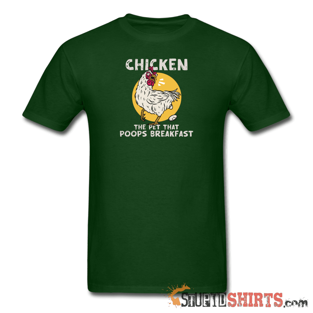 Funny Chicken T-Shirt: Breakfast Humor Apparel Men's T-Shirt StupidShirts.com