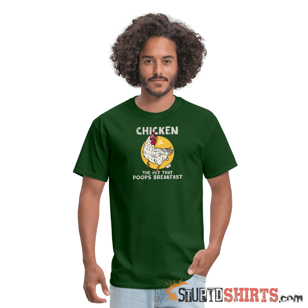 Funny Chicken T-Shirt: Breakfast Humor Apparel Men's T-Shirt StupidShirts.com