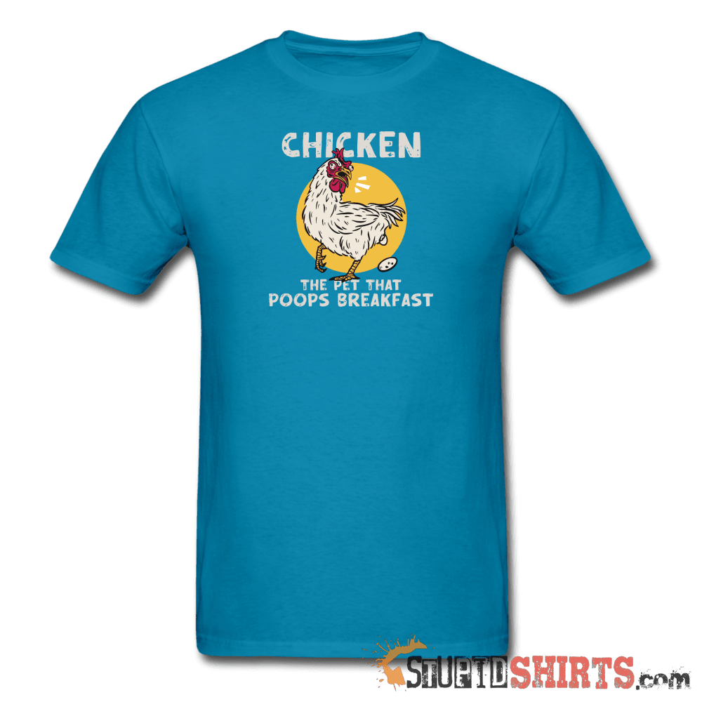 Funny Chicken T-Shirt: Breakfast Humor Apparel Men's T-Shirt StupidShirts.com