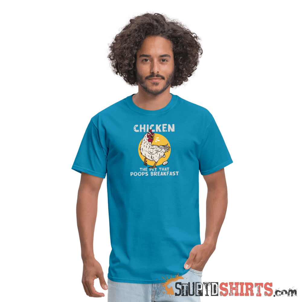 Funny Chicken T-Shirt: Breakfast Humor Apparel Men's T-Shirt StupidShirts.com
