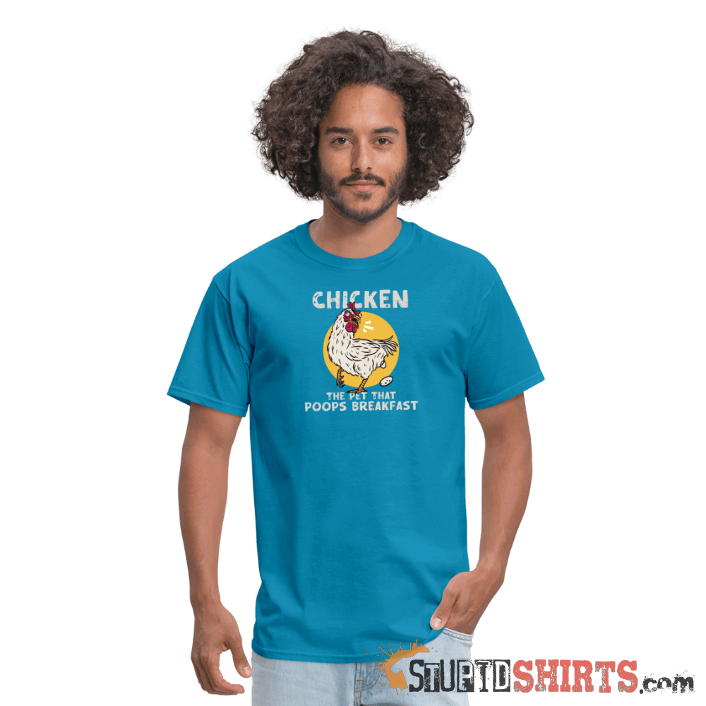 Funny Chicken T-Shirt: Breakfast Humor Apparel Men's T-Shirt StupidShirts.com