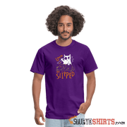 He Slipped - Men's T-Shirt - purple