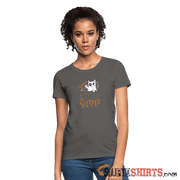 He Slipped - Women's T-Shirt - charcoal